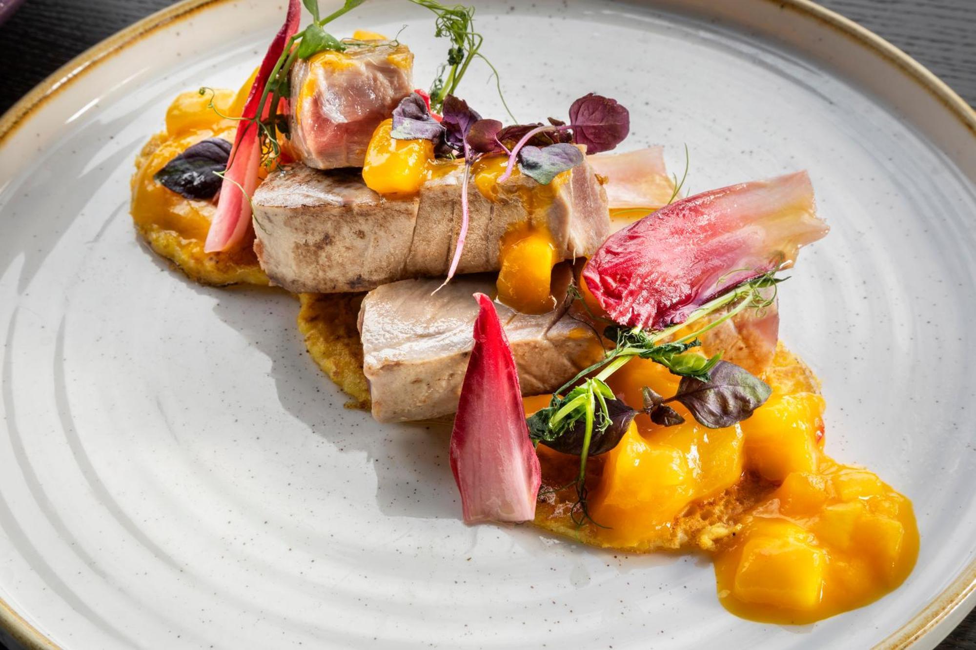 Melia Vienna Hotel Exterior photo A modern Nordic cuisine dish